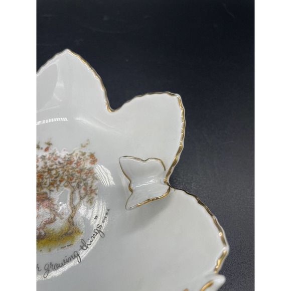 Vintage Holly Hobbie Ring Trinket Dish Love Is Good For Growing Things Butterfly - Picture 5 of 7